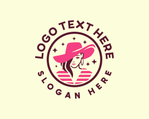 Stylist - Woman Hat Fashion logo design