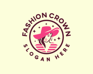 Woman Hat Fashion logo design