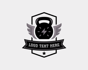 Gym - Kettlebell Weights Bodybuilding logo design