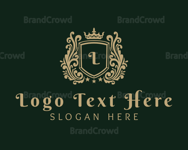 Decorative Shield Crown Logo
