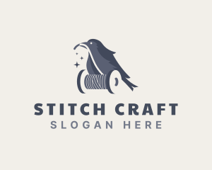Sew - Bird Thread Sewing logo design