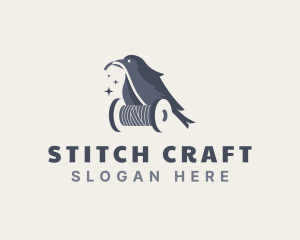 Bird Thread Sewing logo design