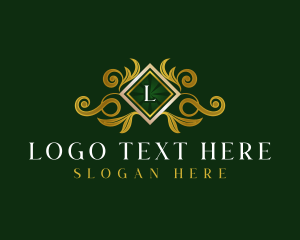 Royal - Elegant Floral Crest logo design