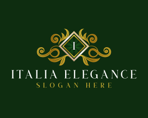 Elegant Floral Crest logo design