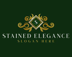 Elegant Floral Crest logo design