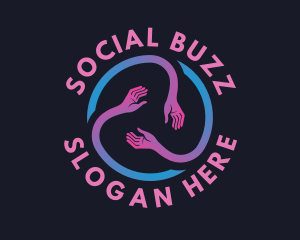 Social Hand Organization logo design