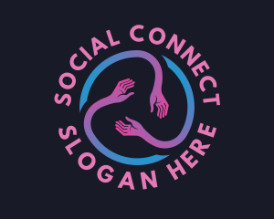 Social Hand Organization logo design