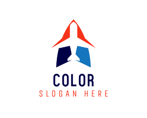 Shipping Logistics Airplane Logo