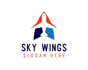 Shipping Logistics Airplane logo design