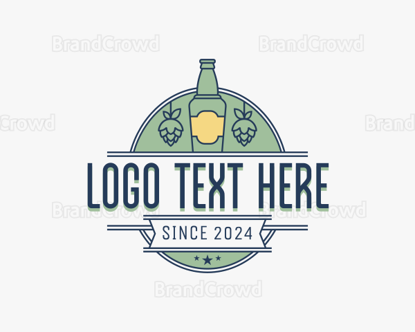 Beer Bottle Bar Logo