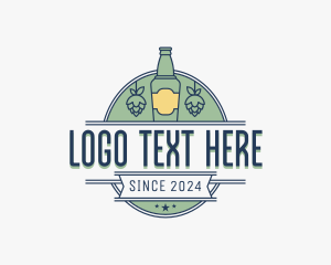 Tulip Glass - Beer Bottle Bar logo design