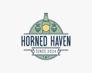 Beer Bottle Bar Logo