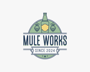 Beer Bottle Bar Logo