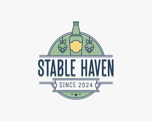 Beer Bottle Bar Logo