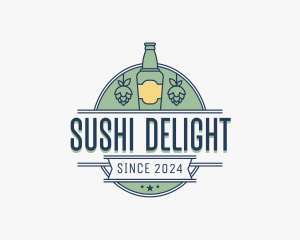 Beer Bottle Bar logo design