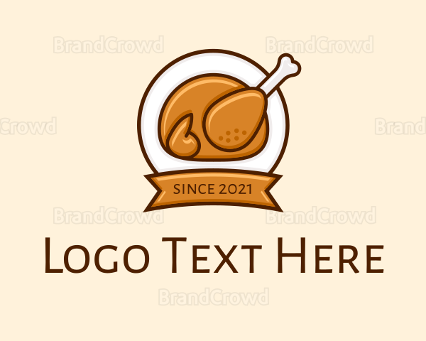 Rotisserie Roast Chicken BBQ Logo