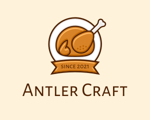 Rotisserie Roast Chicken BBQ logo design