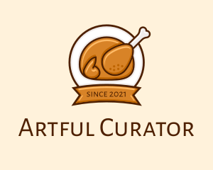 Rotisserie Roast Chicken BBQ logo design