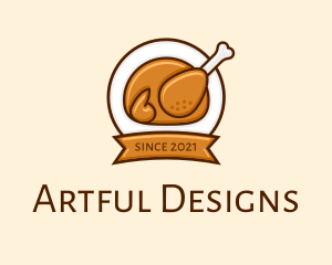 Rotisserie Roast Chicken BBQ logo design