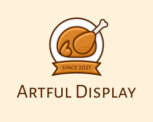 Rotisserie Roast Chicken BBQ logo design