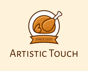 Rotisserie Roast Chicken BBQ logo design