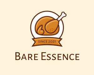 Rotisserie Roast Chicken BBQ logo design