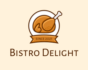 Rotisserie Roast Chicken BBQ logo design