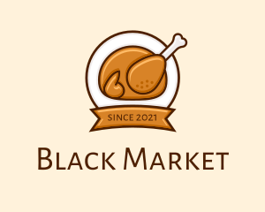 Rotisserie Roast Chicken BBQ logo design