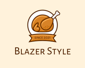 Rotisserie Roast Chicken BBQ logo design