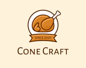 Rotisserie Roast Chicken BBQ logo design