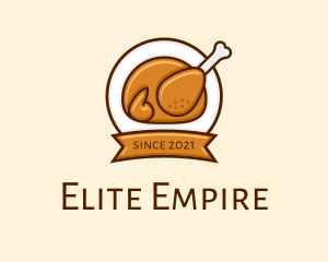 Rotisserie Roast Chicken BBQ logo design