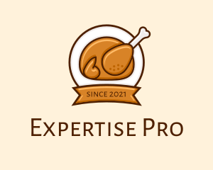 Rotisserie Roast Chicken BBQ logo design