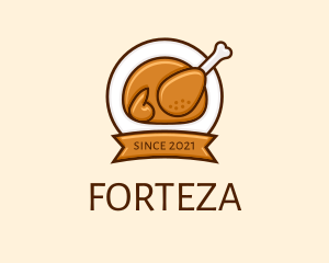 Rotisserie Roast Chicken BBQ logo design