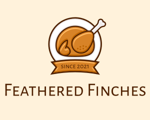 Rotisserie Roast Chicken BBQ logo design