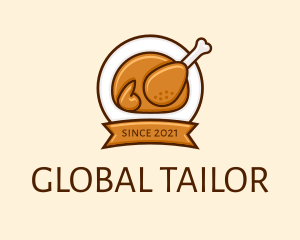 Rotisserie Roast Chicken BBQ logo design