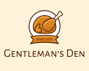 Rotisserie Roast Chicken BBQ logo design