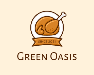 Rotisserie Roast Chicken BBQ logo design