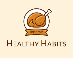 Rotisserie Roast Chicken BBQ logo design