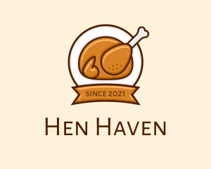 Rotisserie Roast Chicken BBQ logo design