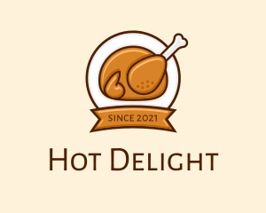 Rotisserie Roast Chicken BBQ logo design