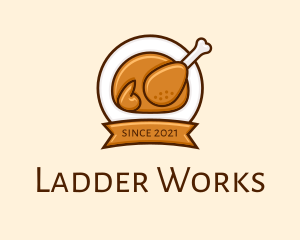 Rotisserie Roast Chicken BBQ logo design