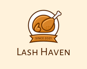 Rotisserie Roast Chicken BBQ logo design