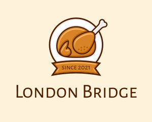 Rotisserie Roast Chicken BBQ logo design