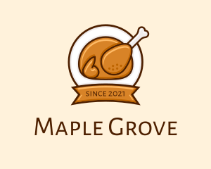 Rotisserie Roast Chicken BBQ logo design