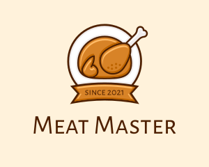 Rotisserie Roast Chicken BBQ logo design