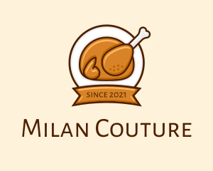 Rotisserie Roast Chicken BBQ logo design