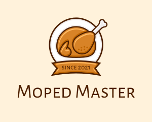 Rotisserie Roast Chicken BBQ logo design