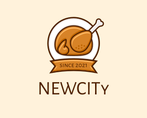 Rotisserie Roast Chicken BBQ logo design