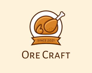 Rotisserie Roast Chicken BBQ logo design