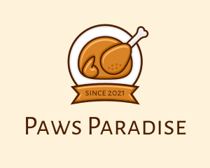 Rotisserie Roast Chicken BBQ logo design